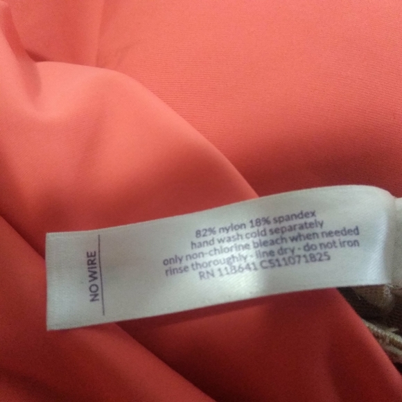 Cacique coral bathing suit top - Picture 5 of 6